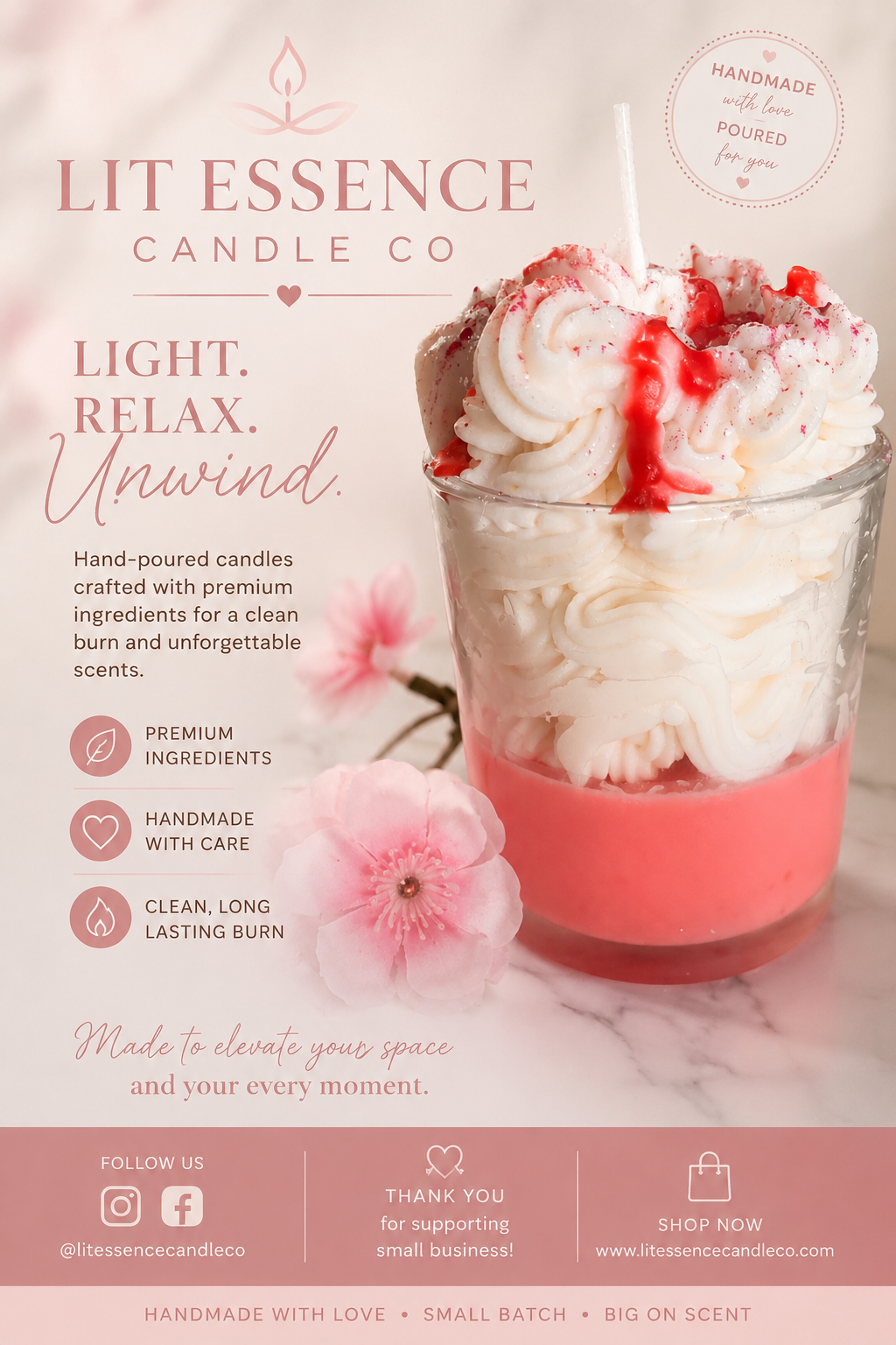 Blushing Melon Bloom Candle